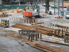 Construction Foundation Piling onsite installation